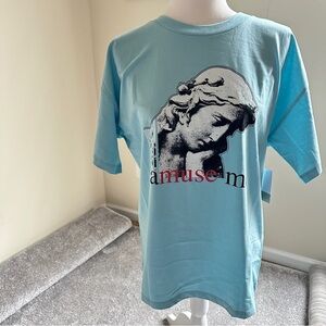 BP. Graphic T-Shirt Blue Statue Print Tee Shirt Medium Cotton Blend NWT